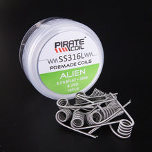 PIRATE COIL 10pcs SS316L Wire Heating Wire For Rda Rba Rebuildable Diy Atomizer Coil Alien 0.25 ohm (0.3*0.8FLAT+32GA)