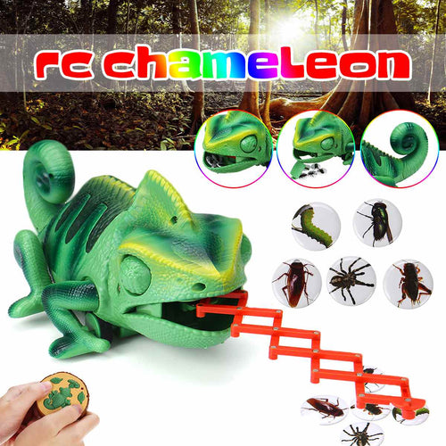 RC Animals Toys RC-Chameleon Lizard Pet Intelligent Remote Control Toy Electronic Model Reptile Animals Robot for Kid Gifts