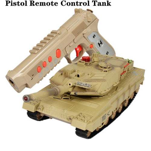 Remote Control Tank Charging Combat Tank Pistol Remote Control Rotating Turret Imitation True Sound Effect Beautiful Lighting