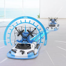 3 In 1 Remote Control Boat Drone Hovercraft Boat 360-degrees Flip Drone Helicopter Water Racing Boat Drone