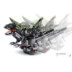 1166Pcs/Set APP Controlled RC Balanced Programming Dinosaur Building Kit Toys Games For Children Adult- Black