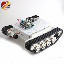 SZDOIT Wifi/Bluetooth/Handle Control TSD100 Intelligent Double-deck Metal Tank Chassis Kit RC Tracked Robot DIY for Arduino