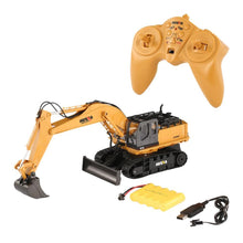 2019 NEW HUINA TOYS 1510 2.4G 1/16 11CH Alloy RC Excavator Truck Engineering Construction Vehicle with 680' Rotation Sound Light