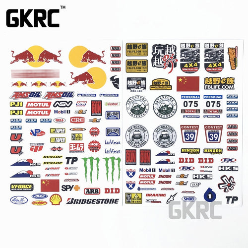 Gkrc 1/10 Scale Rc Wrangler Jeep Traxxas Trx-4 Defender Axial Scx10ii Jkmax D90 D110 Logo Marks Stickers Set 90027 90028 90046