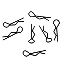 50 Pieces RC Car Black Metal Bodyshell Clips Pins R Shape for Traxxas TRX4 1/10 RC Buggy RC Rock Crawler Vehicle Models