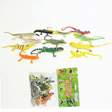 12pcs Model lizard toy Reptile Simulation plastic forest wild animal model toys ornaments PVC figurine home decor Gift For Kids