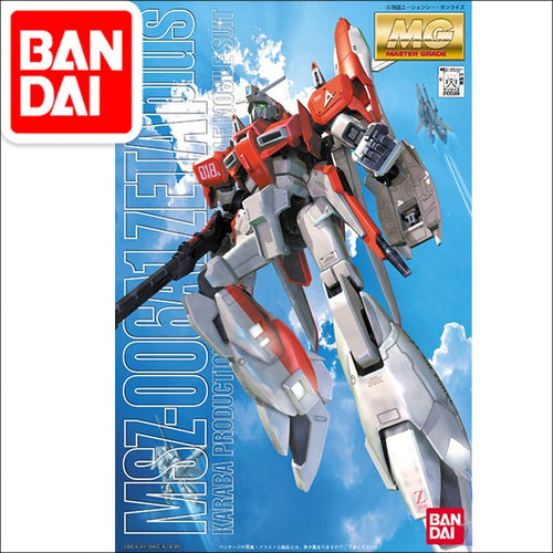 Japaness Bandai Original MG 1/100 Gundam MSZ-006A1 ZETA Plus Unchained Mobile Suit Kids Toys