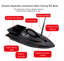 V500 Large Fishing Bait 2.4GHZ Transmission RC Boat 5.4km/H Maximum Speed 500m Waterproof Grass Double Motor Remote Fish Finder