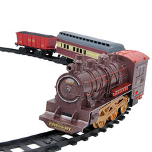 Retro Electric Train Toy Rails Remote Control Train Model Railway Set Train Dynamic Steam RC Trains Set Simulation Model Toy Set
