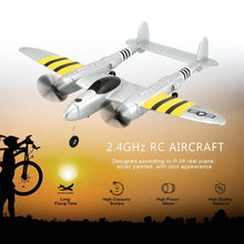 FX-816 World War II Air Force P38 RC Airplane 2.4GHz 2CH RC Aircraft Fixed Wing Outdoor Flight Drone For Kid Toys