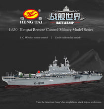Remote control boat Amphibious assault ship Warship Electric Vessel Model Children's Toy Remote Control Ship Hengtai 3833B