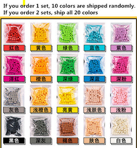 1200beads Water Droplets Bead Toy accessory kit Particles Magic Pixel Blocks DIY Handmade Assembled Spell Plug Gift for Children