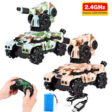 2020 NEW RC tank 2.4G 4WD can fire water bombs RC tank drift horizontal movement 360 ° rotating rc boy toys for kids children