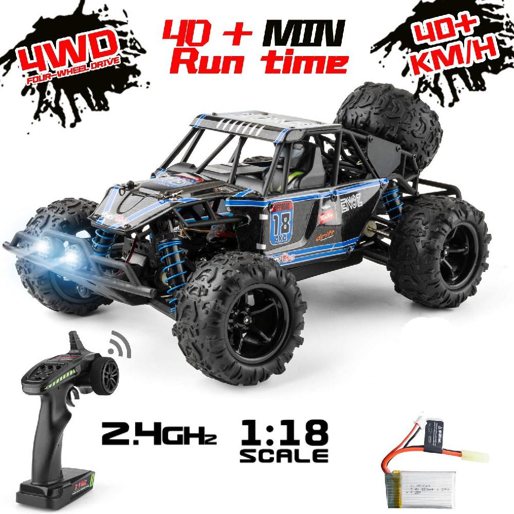 9303E 1:18 RC Car Scale Remote Control Car 40+km/h High Speed Off Road Vehicle Toys RC Truck for Kids and Adults