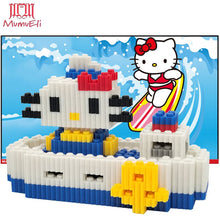MUMUELI Mini Cute Cat Assembly DIY Anime Figure 3D Building Model Kit Blocks Crafts for Girl Children Kids Resin Toys DTSET-1