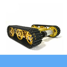 Gold Mini T100 Metal RC Tank Chassis Kit With High Torque DC Motor Speed Feedback Smart Crawler Robot Education DIY For Anduino