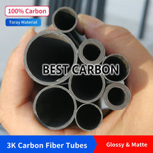 Free shiping 4 5 6 7 8 9 10 11 12mm with 500mm length High Quality Plain glossy 3K Carbon Fiber Fabric Wound Tube, CFK TUBE