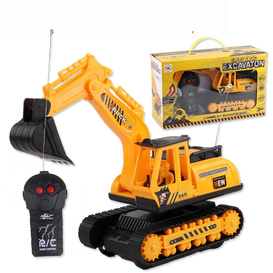 Car Excavator Kids Toy Crawler Digger Electric 5 AA Batteries (Not Included) 2 Channel Remote Control