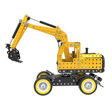 502PCS Construction Model Kit Assembled Excavator Building Block Kit Toys 3D Self-Assembly Metal Model Kit Gift for Children and