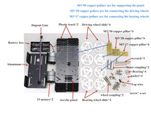 Smart Robot Tank Chassis Tracked Car Platform with 33GB-520 Motor for Arduino DIY Robot Toy Part mini T101 New Arrival 2018