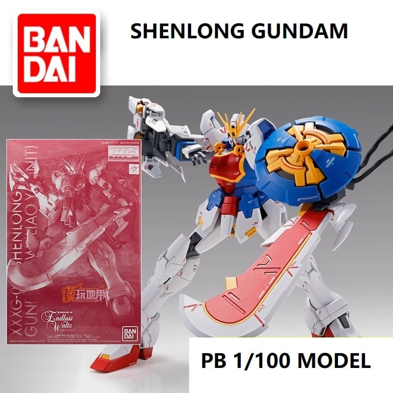 Original Gundam Model MG 1/100 PB EW Gundam SHENLONG LIAO YA Mobile product code Set Armor Unchained Mobile Suit Kids Toys