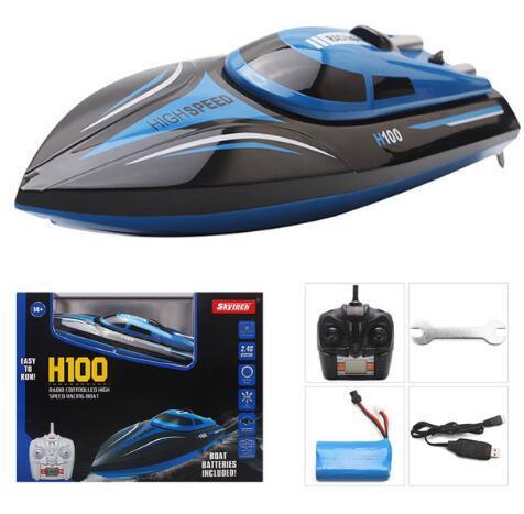 Christmas toy TKKJ H100 2.4G RC Boat 180 Degree Flip High Speed Electric RC Racing Boat for Pools Lakes and Outdoor Adventure