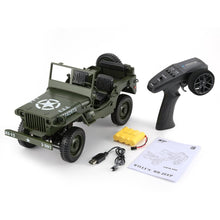 C606 1:10 RC Car 2.4G 4WD Convertible Remote Control Light Jeep Four-Wheel Drive Off-Road Military Climbing Car Toy Kid Gift