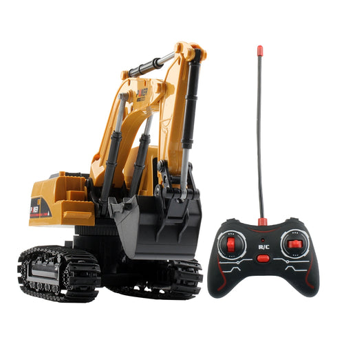 RC Truck Excavator Crawler 1/24 2.4Ghz 5CH Remote Control Construction Engineering Vehicle Model With Light Gifts Toys For Kids