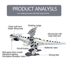 Intelligent Dinosaur Model Electric Remote Control Robot Mechanical Spray Dinosaur-Shaped Electric Toy Children Hobby Toys