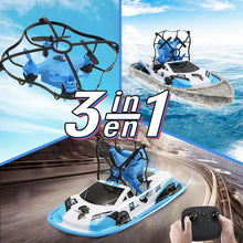 gw123 RC Mini Drone Boat Car Triphibian Vehicle Helicopter Dron Quadrocopter Remote Control Toys for Boys Girls Nano Dron