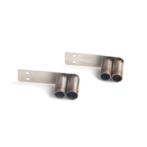 1 Pair Double Exhaust Pipe Metal Tail Exhaust Pipe Simulation Parts Model Accessories for 1/10 RC Car Crawler D90 Axial SCx10