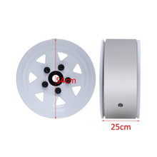 4PCS RC Crawler 1:10 White Metal Wheel Rim 1.9 Inch BEADLOCK for 1/10 Axial SCX10 D90 D110 Traxxas TRX-4
