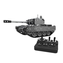 952PCS 2.4G RC Military Tank DIY Assembly set Stainless Steel Remote Control Model Toy for Kids Built-in 3.7V 300MAh battery