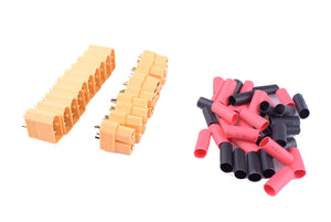10paris XT60 battery connector for rc plane and car male and female with 3.5mm good gold plated plugs with 4mm shrink tube