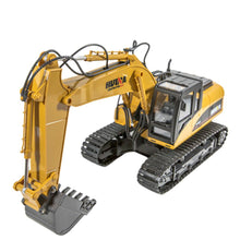 RCtown HuiNa Toys 1550 15Channel 2.4G 1/14 RC Car 680 Degree Rotation Metal Excavator Cool Sound/Light Effect Truck