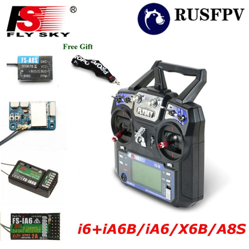 Flysky FS-i6 FS i6 2.4G 6CH Transmitter With FS-iA6 FS-iA6B FS-A8S Receiver For Helicopter Airplane FPV Racing Drone Mode1 Mode2