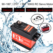 Waterproof 180/270 / 360 Degree 20KG 25KG 30kg 35kg Large Torque Digital Coreless Servo Aluminium Metal Gears 25T Arm For RC Car
