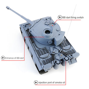 1:16 German Tiger Heavy Tank 2.4G Remote Control Model Military Tank With Sound Smoke Shooting Effect - Basic Edition
