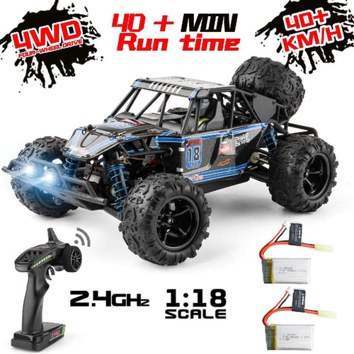 9303E 1:18 RC Car Scale Remote Control Car 40+km/h High Speed Off Road Vehicle Toys RC Truck for Kids and Adults