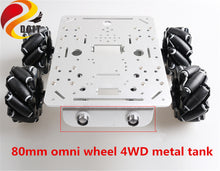 SZDOIT Omni Wheel 4WD Metal Robot Tank Chassis Kit 80mm McNarm Wheeled Chassis Chassis DC Motor With Encoder DIY For ROS/Drift