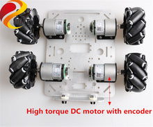 SZDOIT Omni Wheel 4WD Metal Robot Tank Chassis Kit 80mm McNarm Wheeled Chassis Chassis DC Motor With Encoder DIY For ROS/Drift