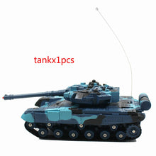 1:24 2PCS Rc Battle Tank Fight Crawler Chariot Train Simulation Interest Outdoor 180 Cannon Rotation Sweep Collection Multicolor