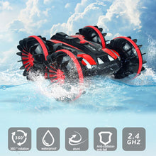 360 Rotate Remote Control Car RC Stunt Car 2 Sides Waterproof Driving on Water and Land Amphibious Electric Toys for Children