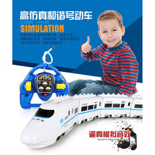 Train toy electric simulation bullet train high-speed rail model large children's toy boy remote control harmony number