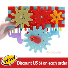 Kids 3D Gears Block DIY Toy Mushroom Nail Plastic Educational Toys Assembly Building Blocks Kit Bricks Toys For Boys Girls