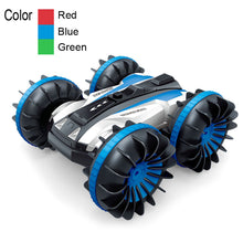 2.4GHz 4WD 1:18 Waterproof 360 Degree Spins Double-sided Stunt Rotatable RC Car Off Road Gift Vehicle Amphibious Boat Birthday