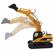 RCtown HuiNa Toys 1550 15Channel 2.4G 1/14 RC Car 680 Degree Rotation Metal Excavator Cool Sound/Light Effect Truck