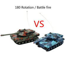 VS 2PCS Rc Battle Tank Fight Crawler Chariot Train Simulation Interest Outdoor 180 Cannon Rotation Sweep Collection Multicolor