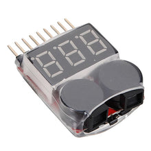 BX100 1S-8S Battery Voltage Meter Tester Lipo Battery Monitor Buzzer Alarm For RC Drone Helicopter