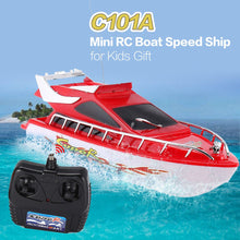 Kids C101A Mini Radio RC High Speed Racing Boat Speed Ship Toys for Children Gift Toy Simulation Remote Control Boat Model
